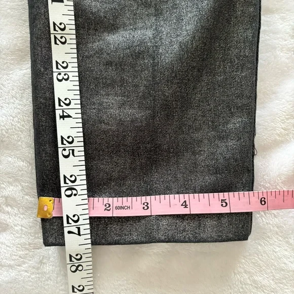 LAUNDRY by Shelli Segal Black Metallic Skinny Cropped Pants--EUC--8 - Picture 16 of 16